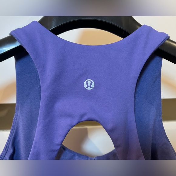 Lululemon Keyhole Racerback Sculpted Tank Top Drawstring Toggle Periwinkle Sz 6 - Picture 5 of 13